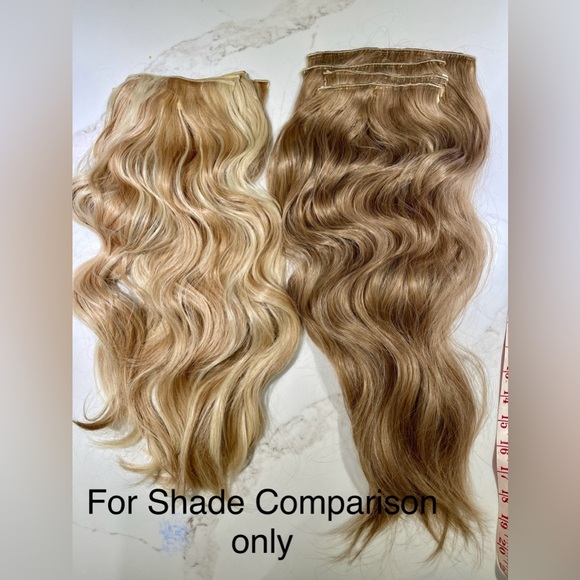 HAIR, 4piece, 20” Extensions, wavy, clip in, Dark blonde/light brown - Picture 5 of 5